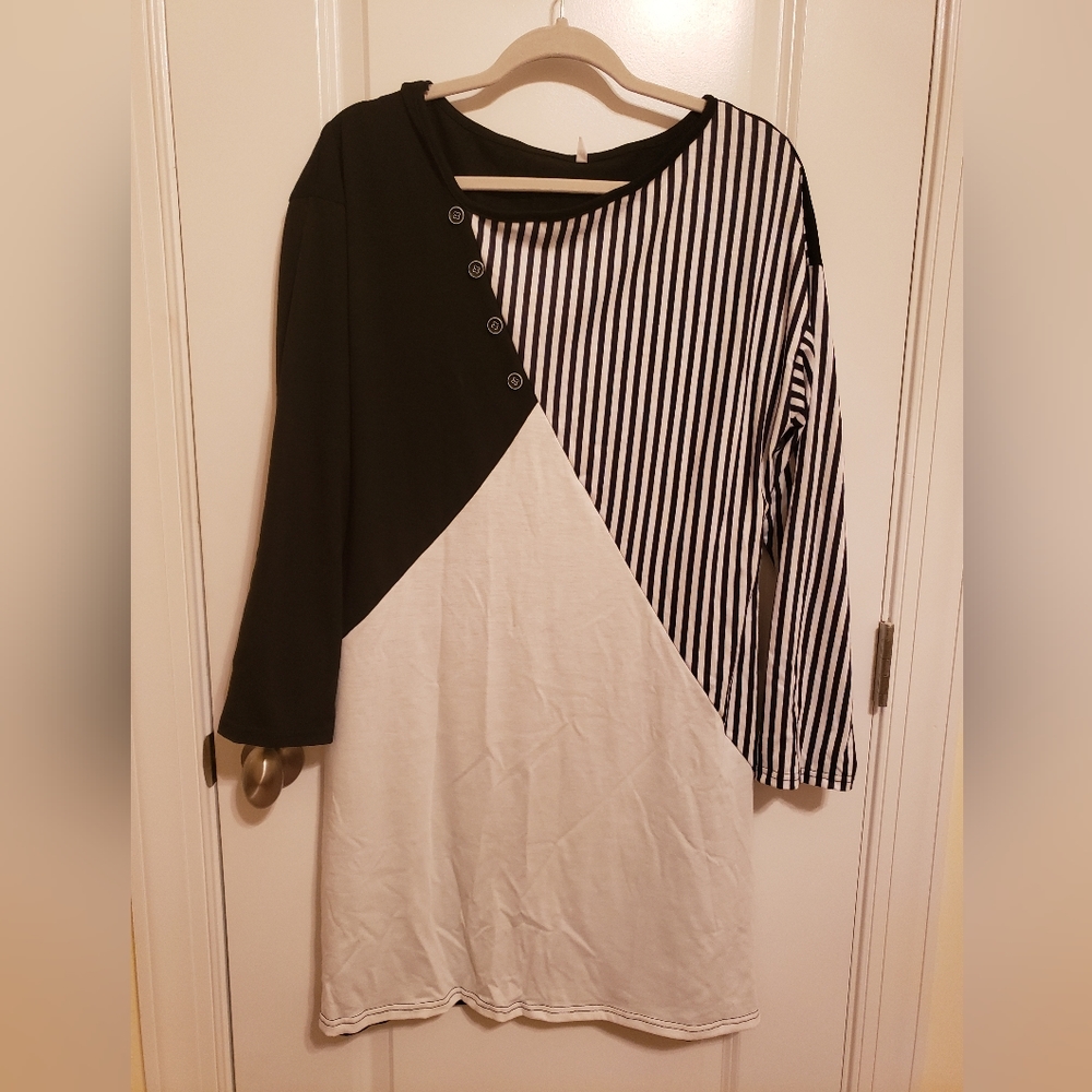 Striped Color Block Dress (NWOT) XL (12)
